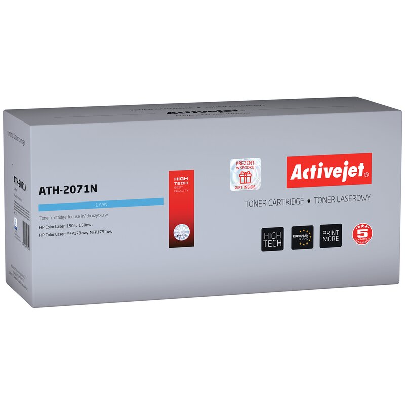 Activejet ATH-2071N Toner do drukarek HP, Zamiennik HP 117A W2071A; 2071A; supreme; 700 stron; błękitny.