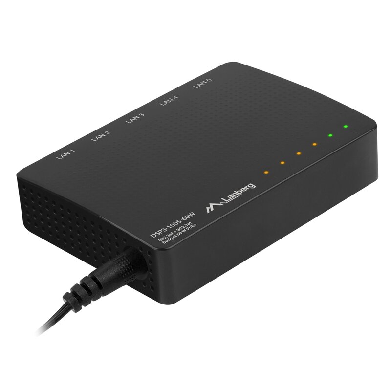 Lanberg Switch POE + Desktop 5 port 1GB DSP3-1005-60W