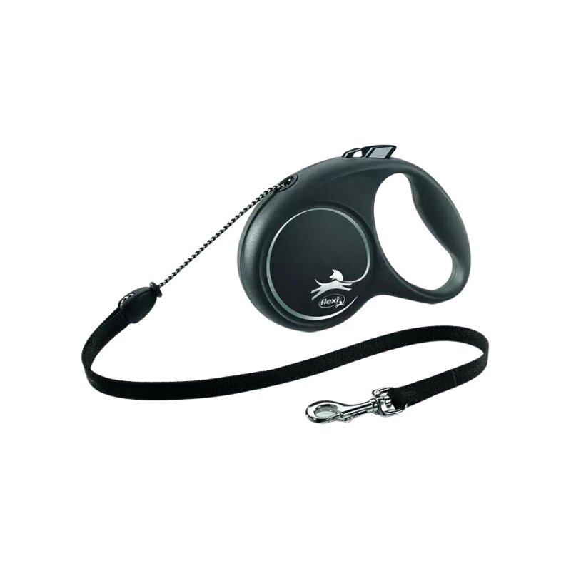 Smycz FLEXI Black Design M (5 m - 20 kg) Czarny