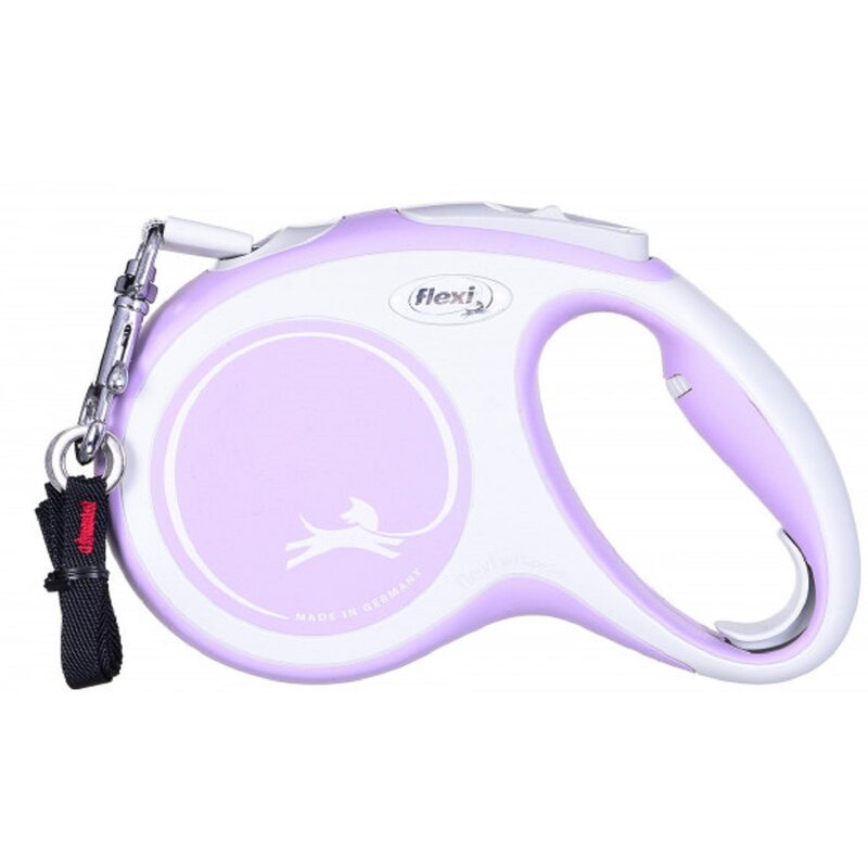Smycz FLEXI New Comfort M (5 m - 25 kg) Biało-różowy