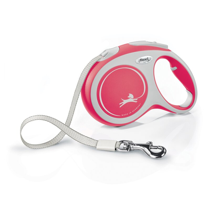 Smycz FLEXI New Comfort L (5 m - 60 kg) Czerwono-biały