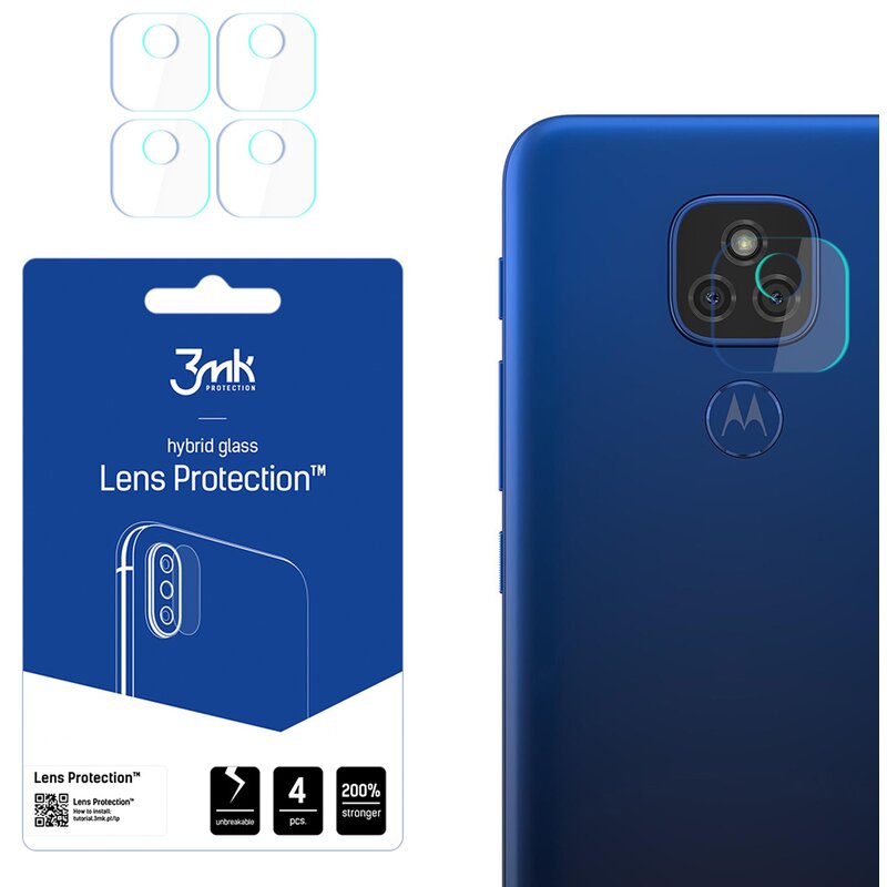 Szkło hybrydowe 3MK Lens Protection do Motorola Moto E7 Plus