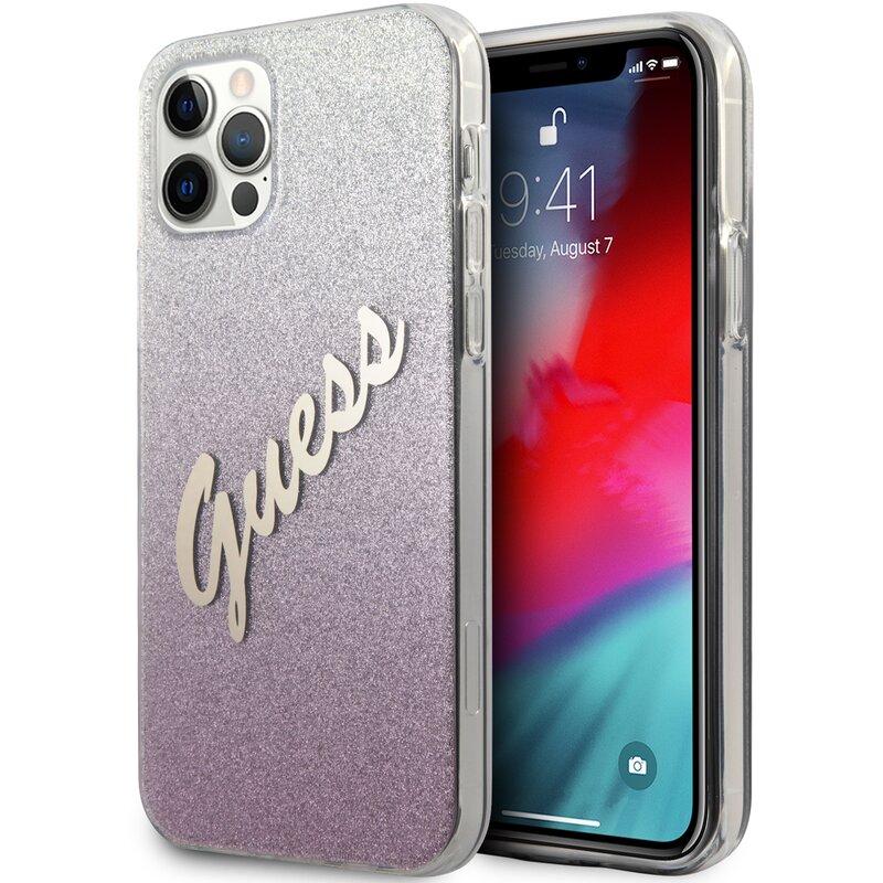 Guess Glitter Gradient Script GUHCP12MPCUGLSPI do iPhone 12/12 Pro