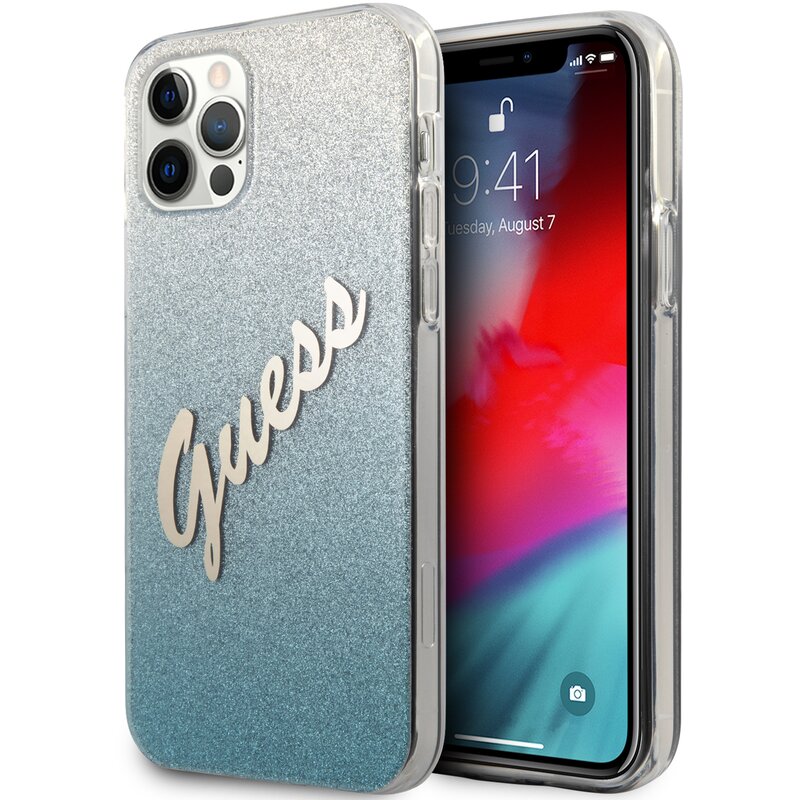 Guess Glitter Gradient Script GUHCP12MPCUGLSBL do iPhone 12/12 Pro