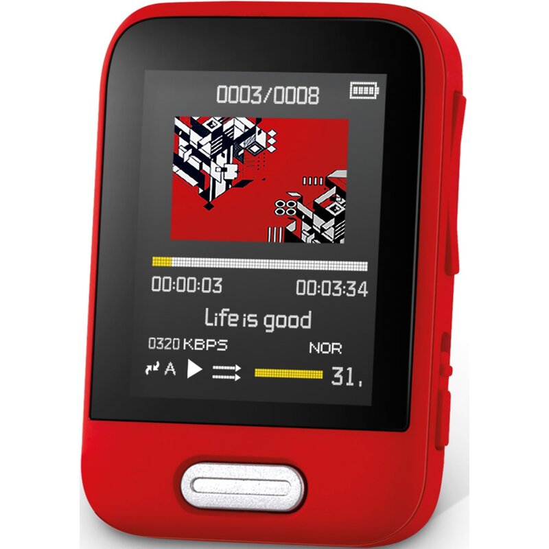 Odtwarzacz MP3 SENCOR SFP 7716 16 GB Czerwony