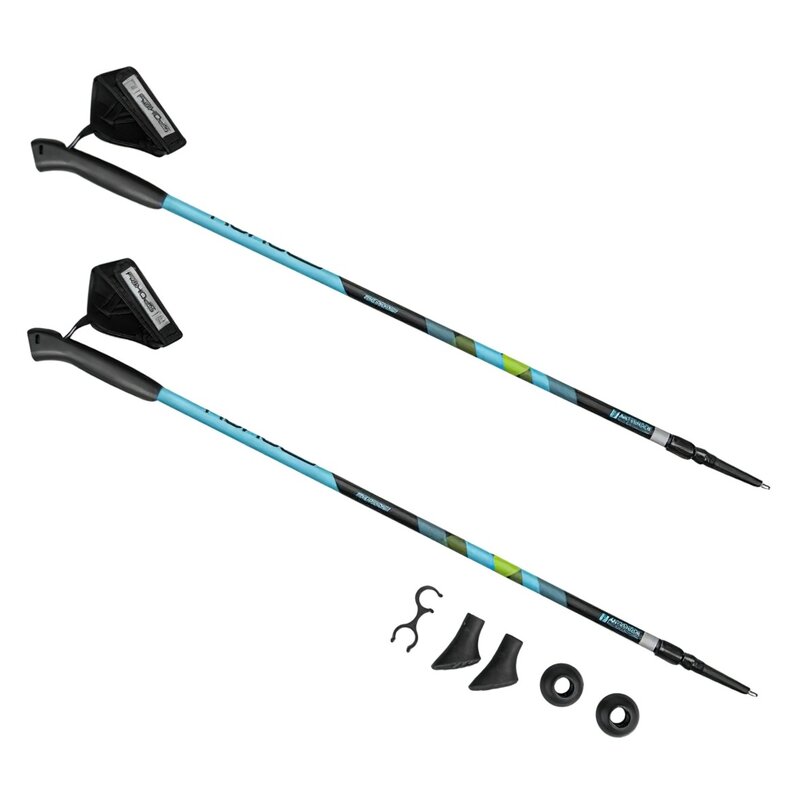 Kijki do nordic walking SPOKEY Meadow (105 - 135 cm) Czarno-niebiesko-zielony