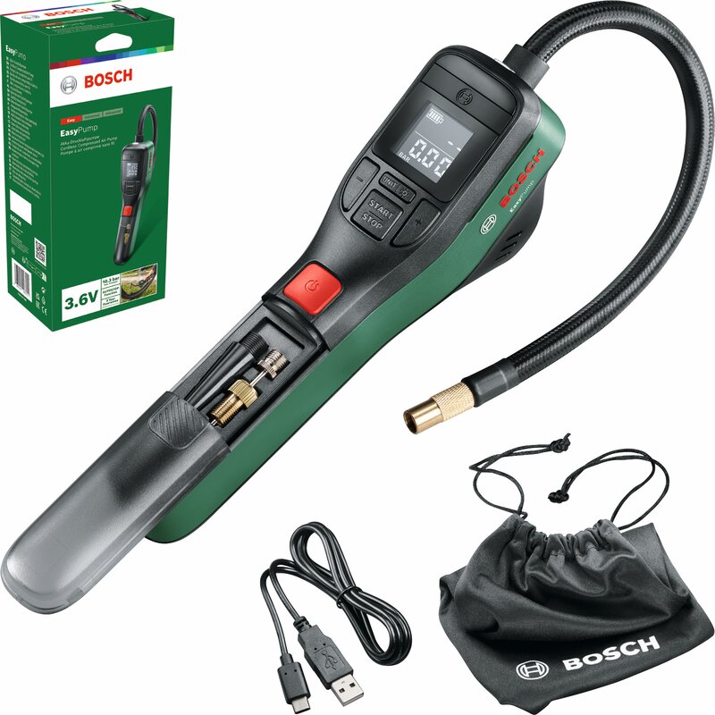 Pompka rowerowa elektryczna BOSCH EasyPump 0603947000 z manometrem