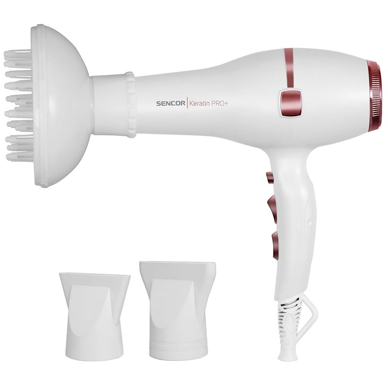Sencor SHD 8200GD Jonizacja Dyfuzor Zimny nawiew 2400W 2 prędkości 3 temperatury