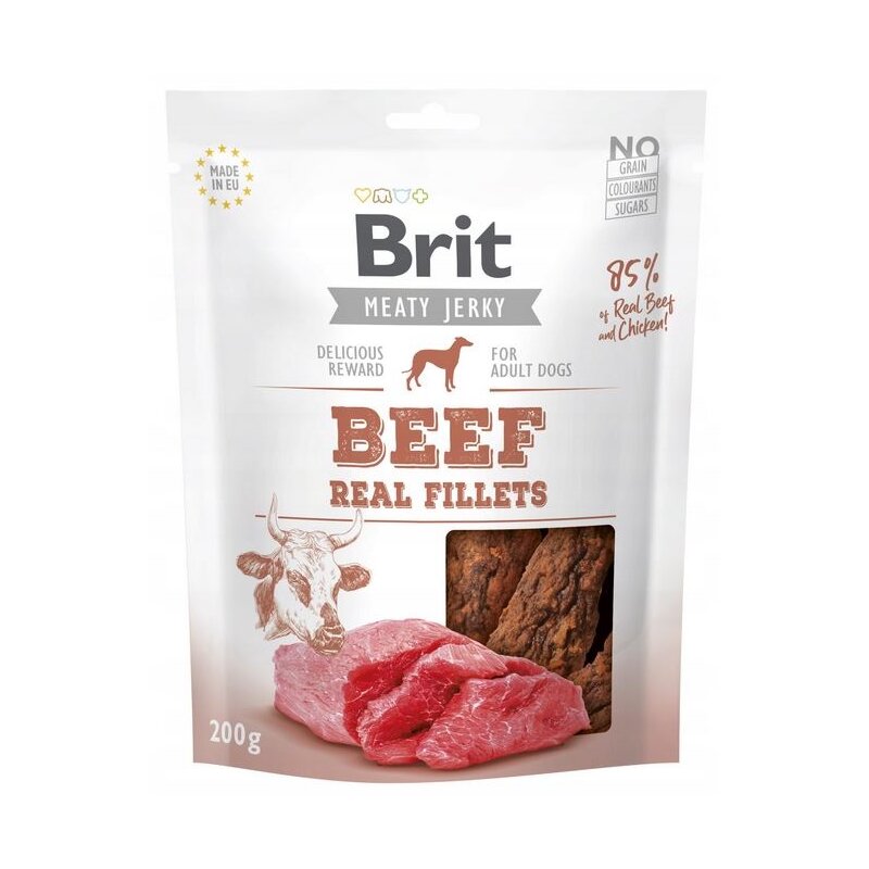 Przysmak dla psa BRIT Beef Real Fillets Wołowina z kurczakiem 200 g