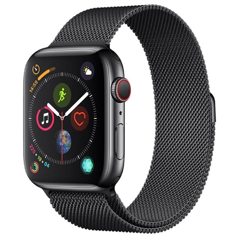 Pasek DEVIA Elegant Milanese do Apple Watch do koperty 42/44/45mm Czarny