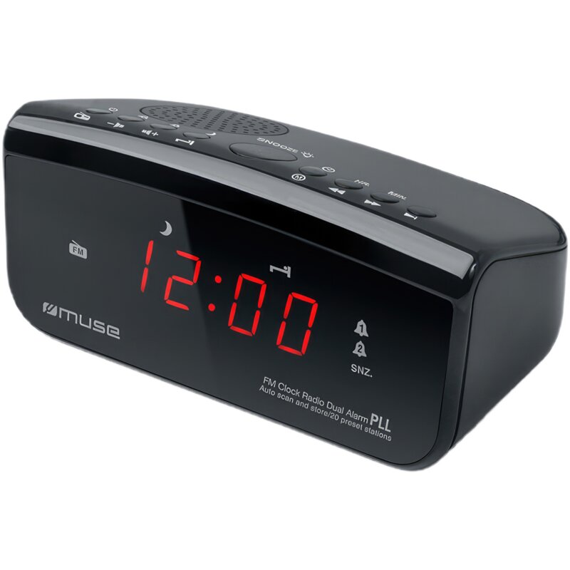 Radiobudzik MUSE M-12 CR Czarny