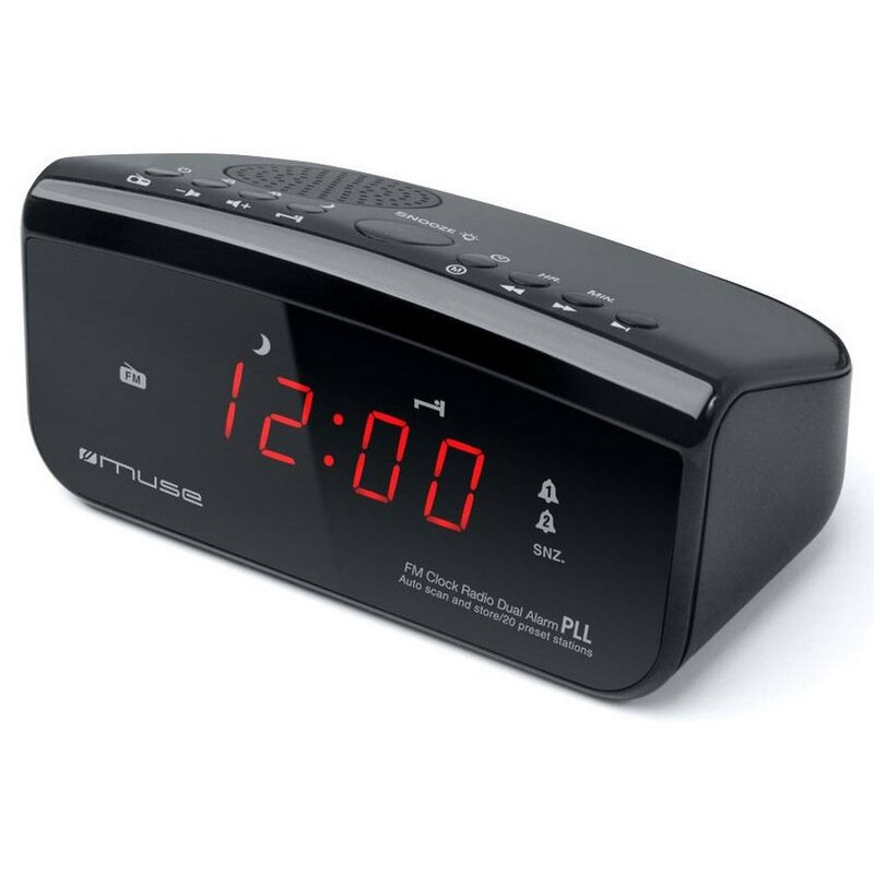 Radiobudzik MUSE M-12 CR Czarny