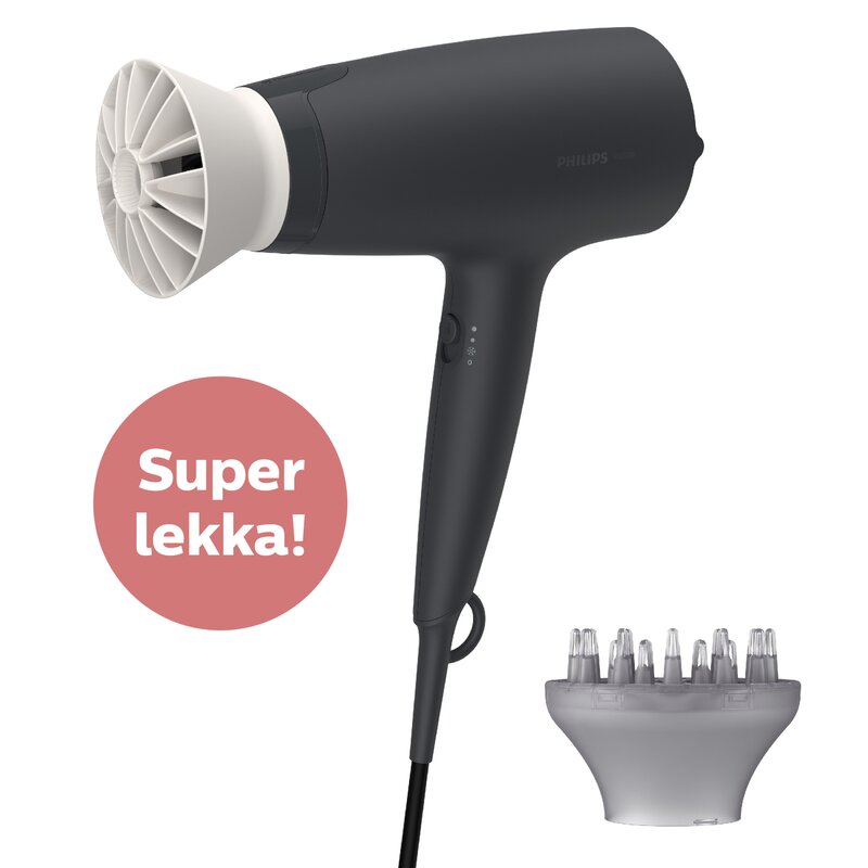 Suszarka PHILIPS Seria 3000 BHD302/30 Czarno-biały 1600W