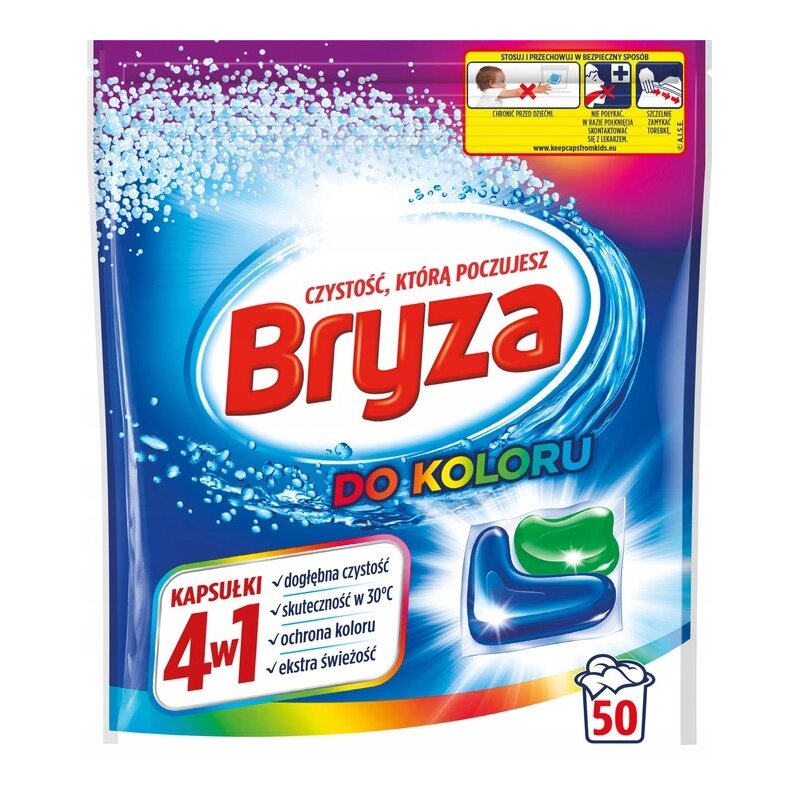 Kapsułki do prania BRYZA 4 w1 Color - 50 szt.
