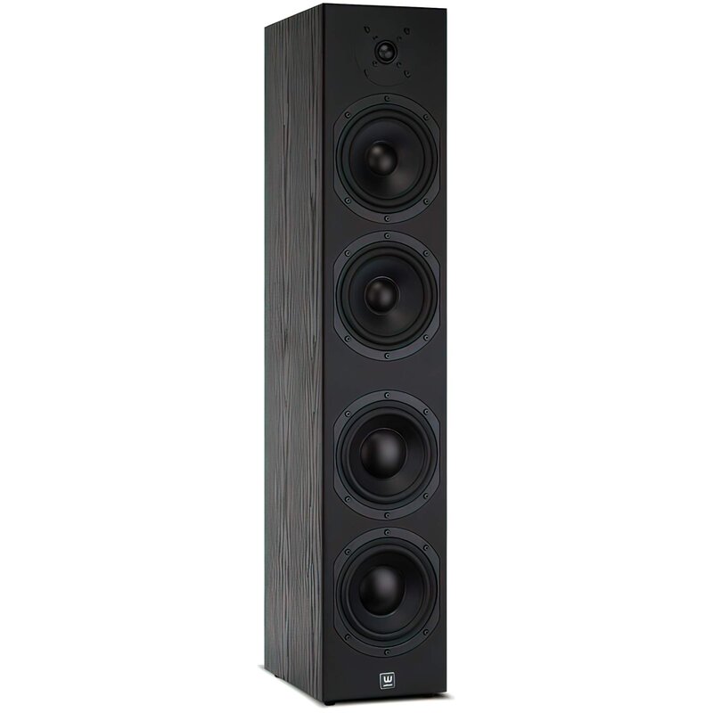 Podłogowa kolumna głośnikowa WILSON SIX POWER Czarna (1 szt.), Obudowa MDF, Wbudowany aktywny subwoofer, Typ Bass Reflex