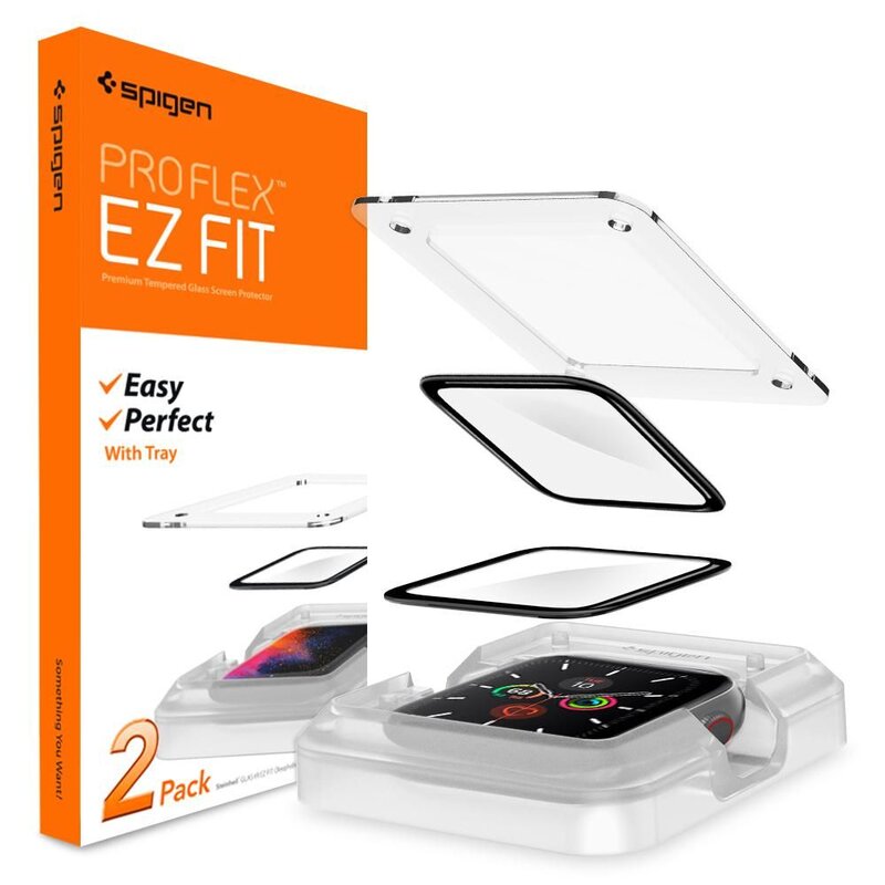 Szkło hybrydowe SPIGEN ProFlex ”EZ FIT” do Apple Watch 4/5/6/SE z serii 1/2/3 (44mm)