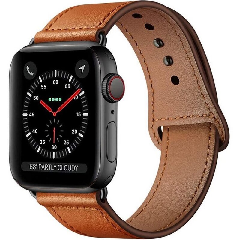 Pasek TECH-PROTECT LeatherFit do Apple Watch do koperty 44/45/46/49 mm Brązowy