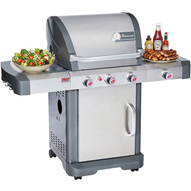 Grill ogrodowy gazowy LANDMANN Avalon PTS 3.1 12121 14.9 kW 53 x 51.5 cm