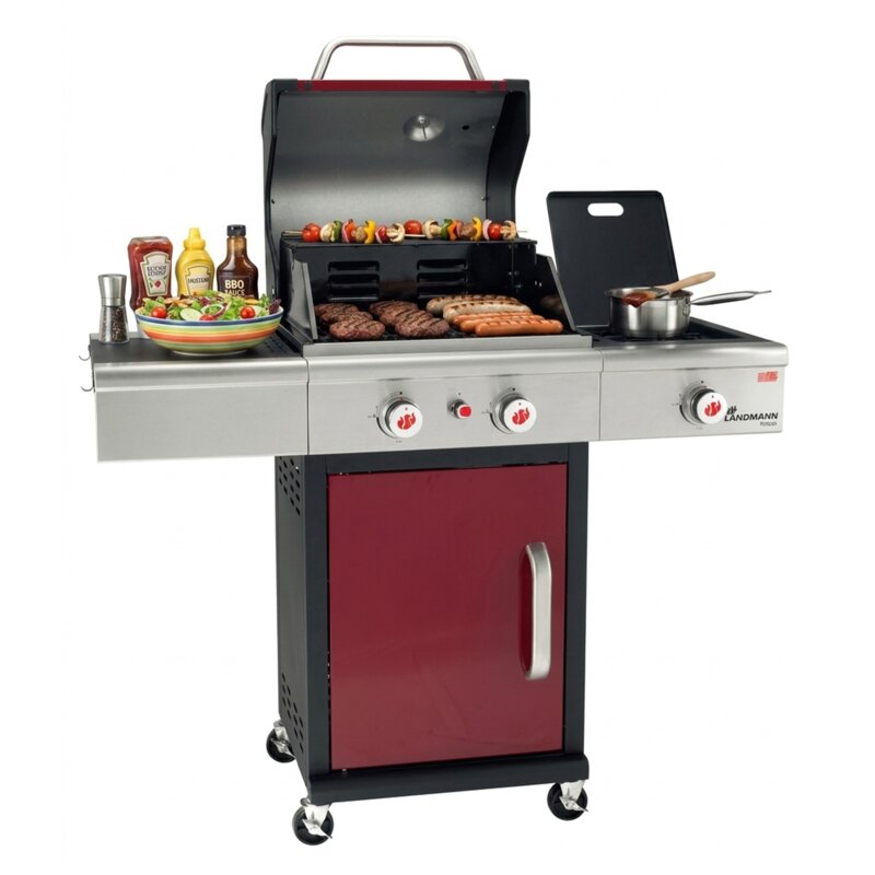 Grill ogrodowy gazowy LANDMANN Triton 2.1 PTS 12912 7 + 3 kW 48 x 44 cm