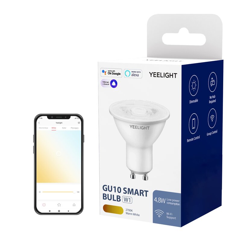 Inteligentna żarówka LED YEELIGHT YLDP004 4.8W GU10 Wi-Fi