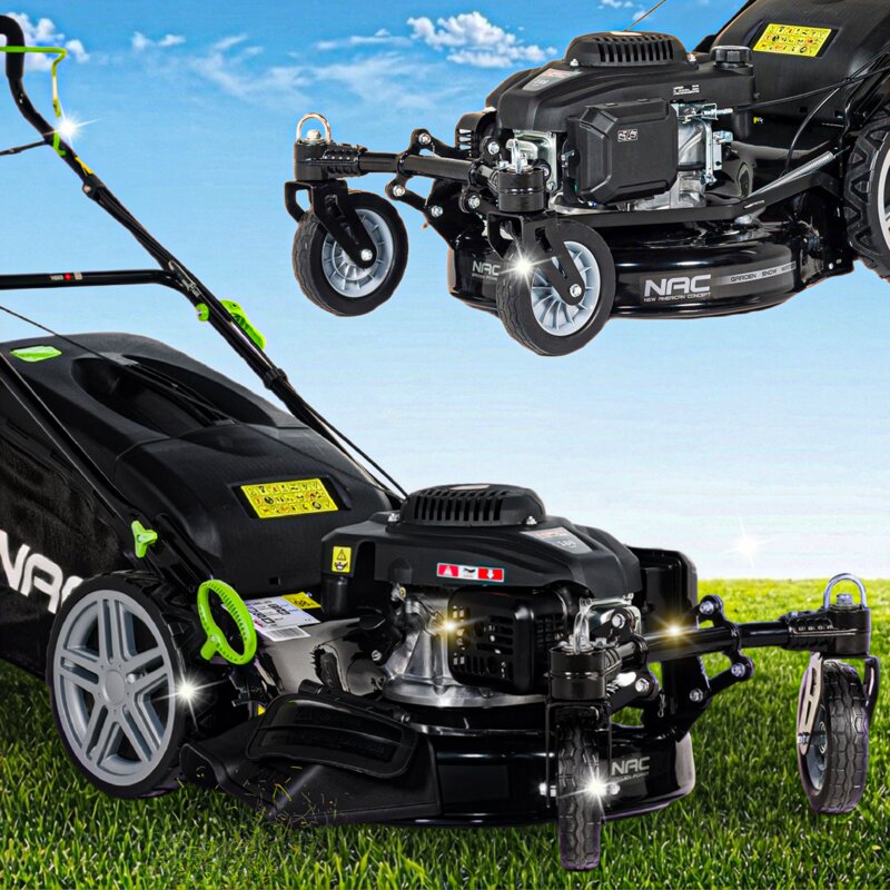 Kosiarka spalinowa NAC LS50-166L-JR2 z napędem, 51 cm, 166 cm3, 2.75 kW, mulczowanie, kosz 75L, silnik Loncin
