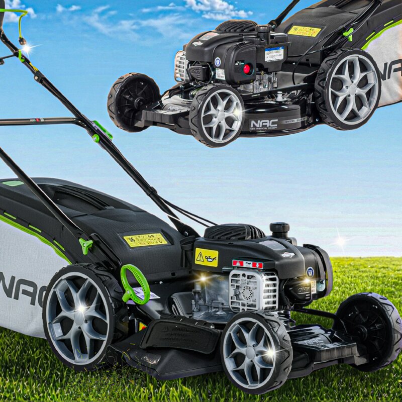 Kosiarka spalinowa NAC LS46-450E-HSS-JR z napędem, 46 cm, 125 cm3, 1.82 kW, mulczowanie, kosz 60L, silnik Briggs & Stratton