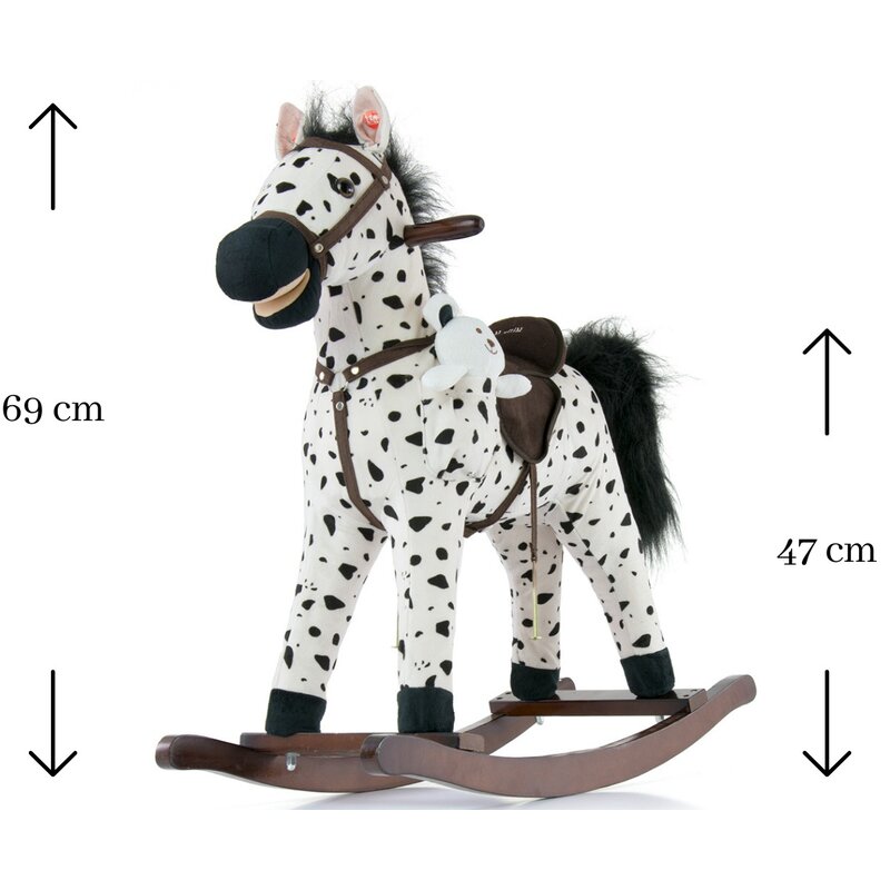 Koń na biegunach MILLY MALLY Mustang Czarno-biały