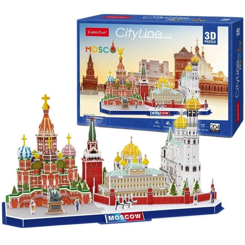 Puzzle 3D CUBIC FUN City Line Moskwa MC266H (204 elementy)