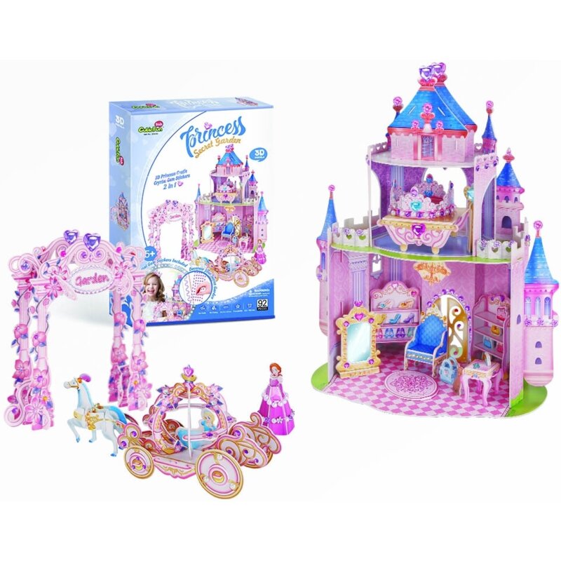 Puzzle 3D CUBIC FUN Kids Princess Sekretny Ogród 306-21623 (92 elementy)