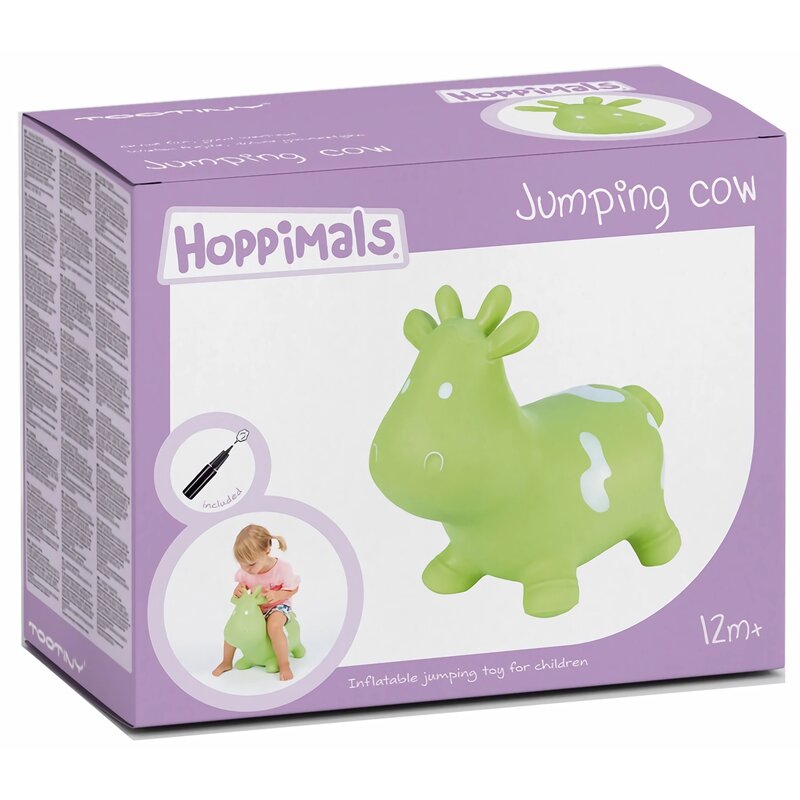 Skoczek HOPPIMALS Krówka Zielony