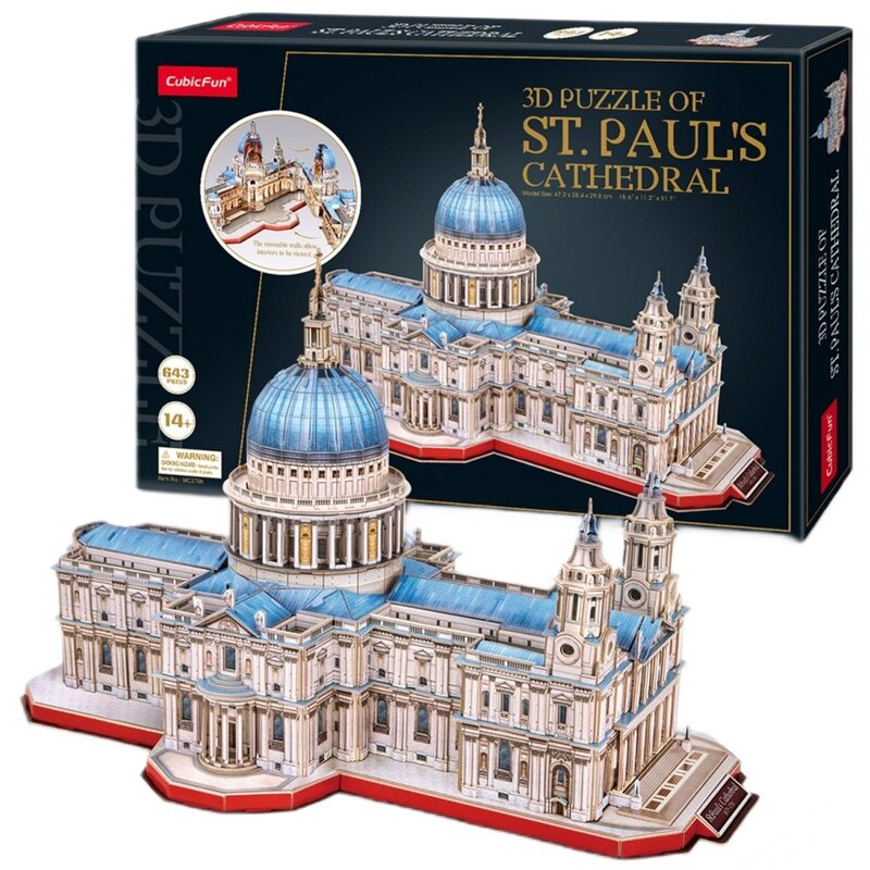 Puzzle 3D CUBIC FUN Katedra Św. Pawła w Londynie MC270H (643 elementy)