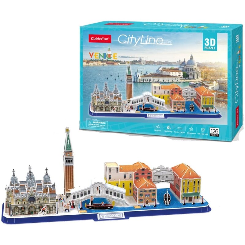 Puzzle 3D CUBIC FUN City Line Wenecja MC269H (126 elementów)
