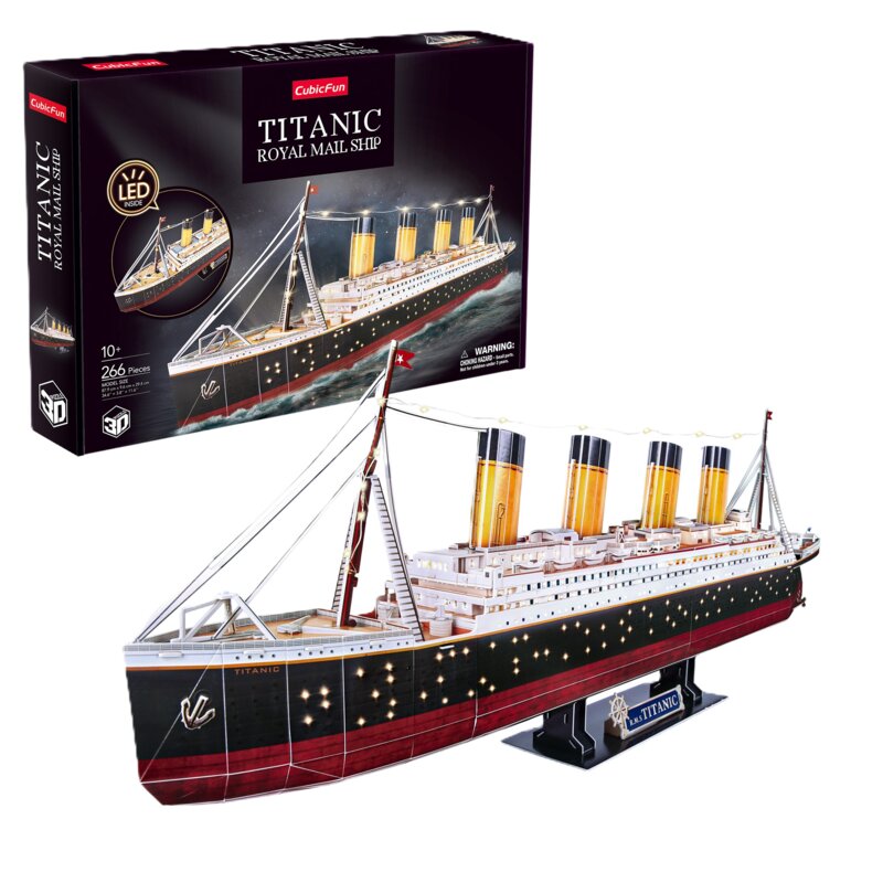 PRODUKT PO EKSPOZYCJI - Puzzle 3D DANTE Titanic LED 266 elementów
