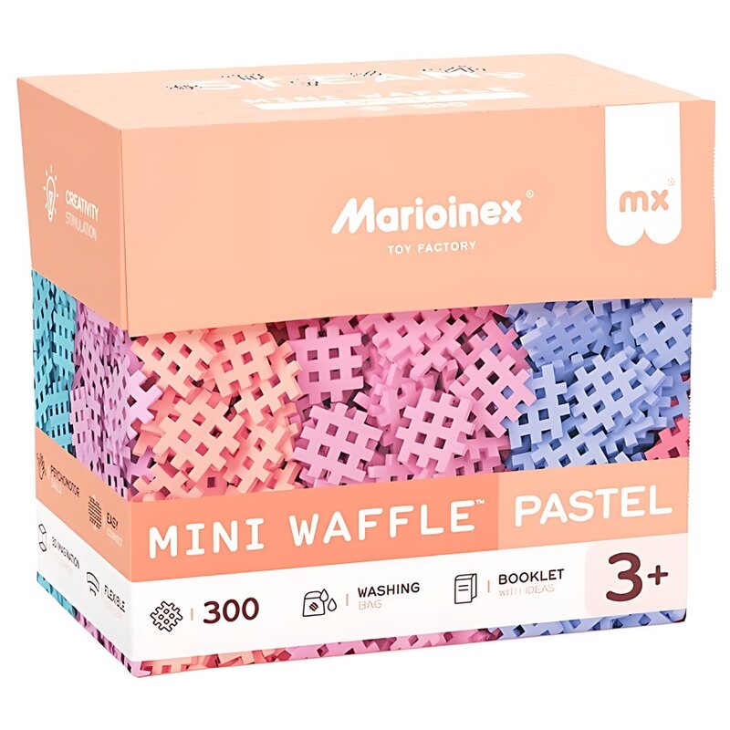 Klocki elastyczne MARIOINEX Mini Waffle Pastel 903636