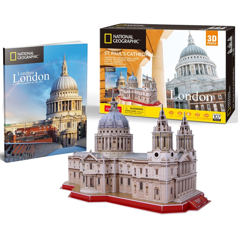 Puzzle 3D CUBIC FUN National Geographic Katedra Św. Pawła 306-DS0991 (107 elementów)