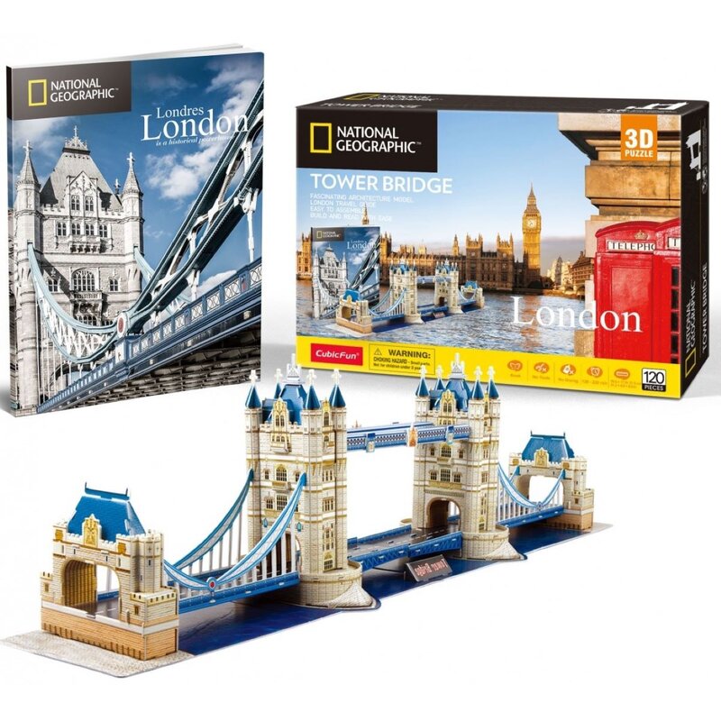 Puzzle 3D CUBIC FUN National Geographic Tower Bridge 306-DS0978H (120 elementów)