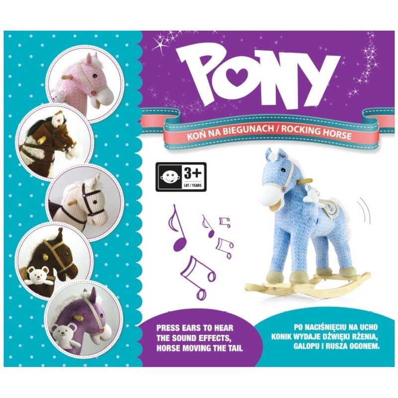 Koń na biegunach MILLY MALLY Pony Bruno Ciemnobrązowy