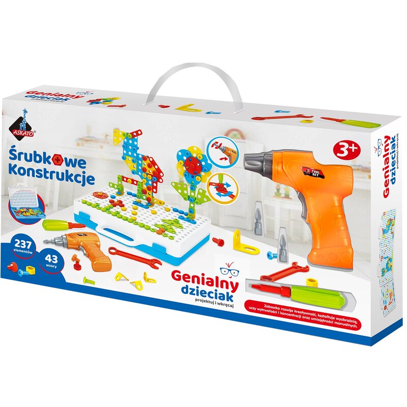 Zestaw kreatywny ASKATO Genialny dzieciak Śrubkowe konstrukcje 113517