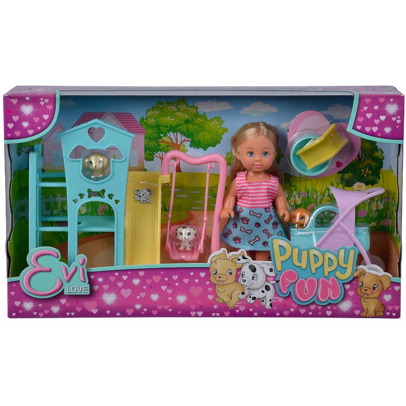 Lalka SIMBA Evi Love na placu zabaw dla szczeniaków Y2819