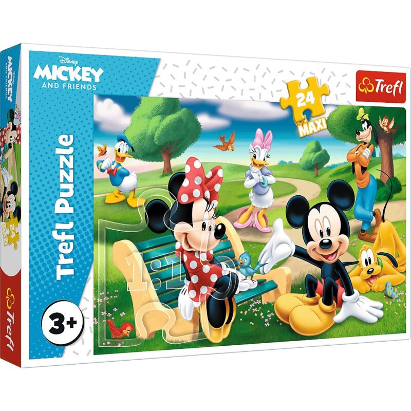 Puzzle 24 maxi Myszka Miki w gronie przyjaciół 14344 -
