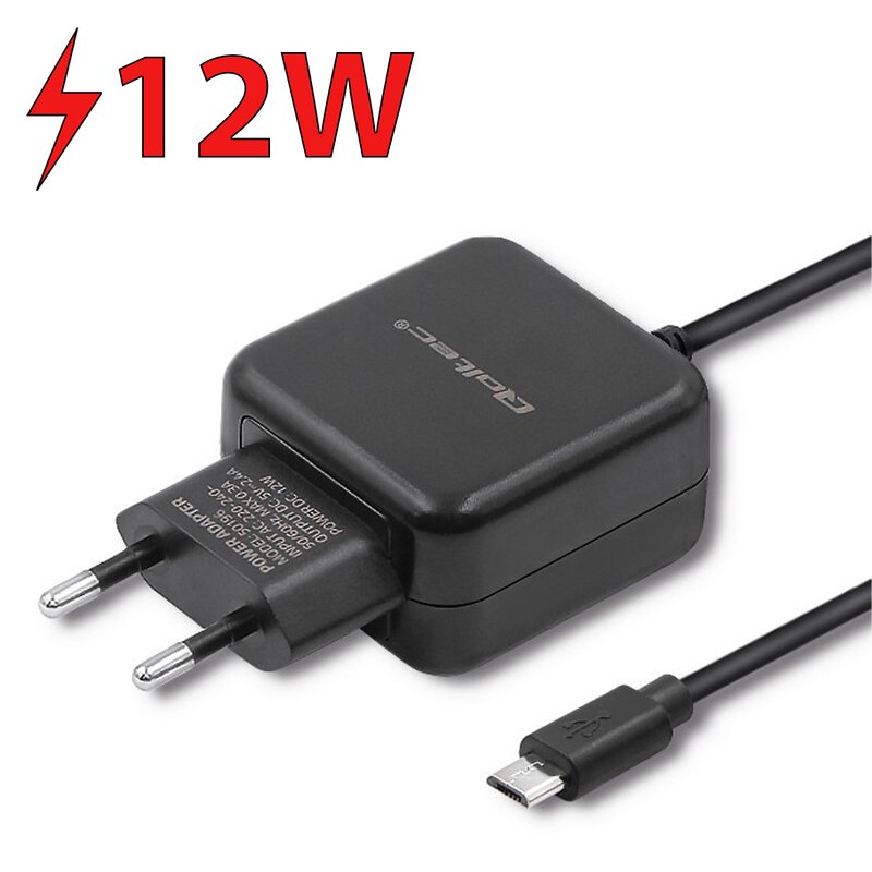 Qoltec 50196 microUSB 12W Czarny