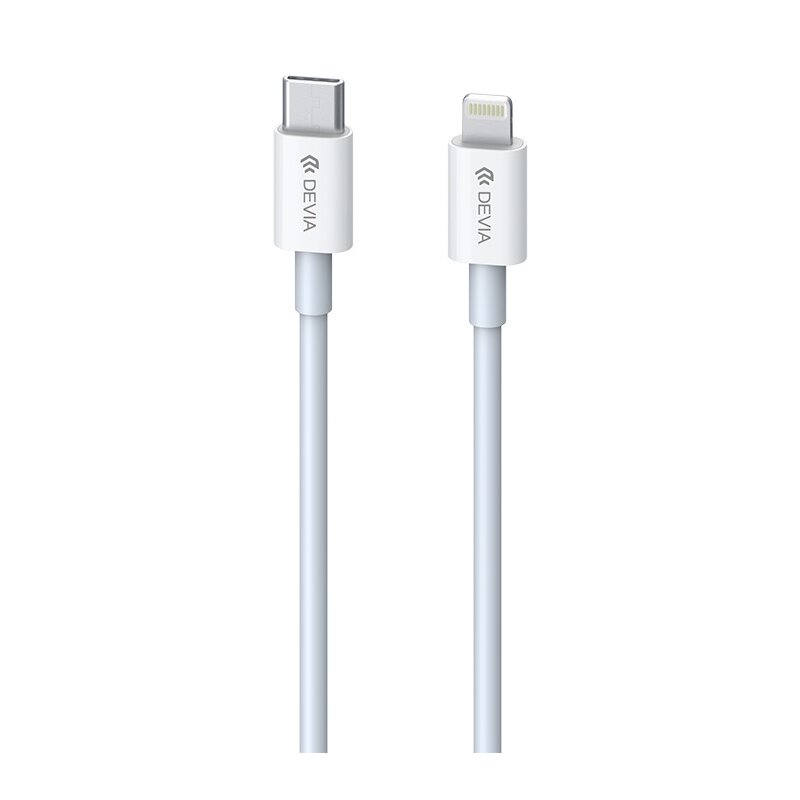 Kabel USB-C - Lightning DEVIA Smart PD 3A 20W 1 m Biały