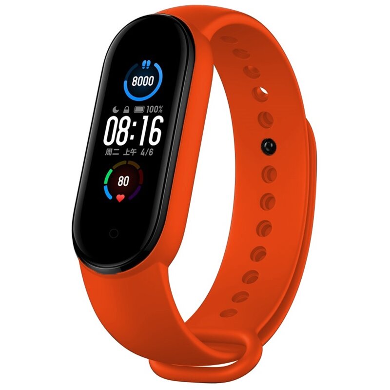 Pasek DEVIA Deluxe Sport do Xiaomi Mi Band 5/6 Pomarańczowy