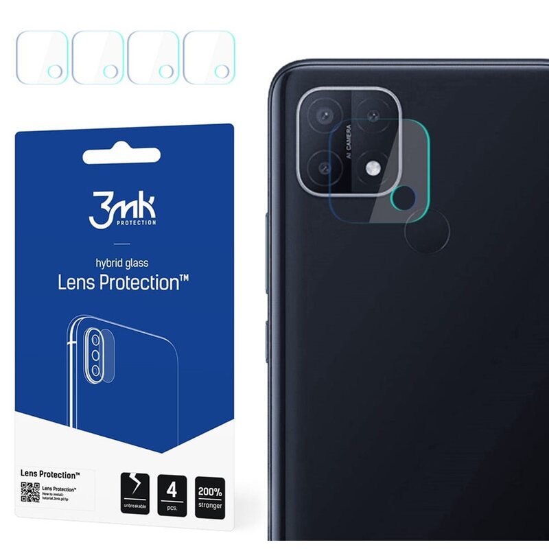 Szkło hybrydowe na obiektyw 3MK Lens Protection do Oppo A15