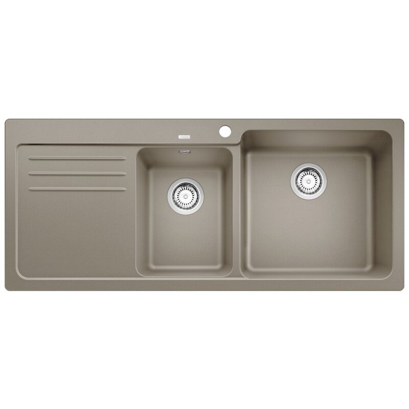 Zlewozmywak jednokomorowy z ociekaczem BLANCO Naya 8 S 525785 Tartufo 50 x 116
