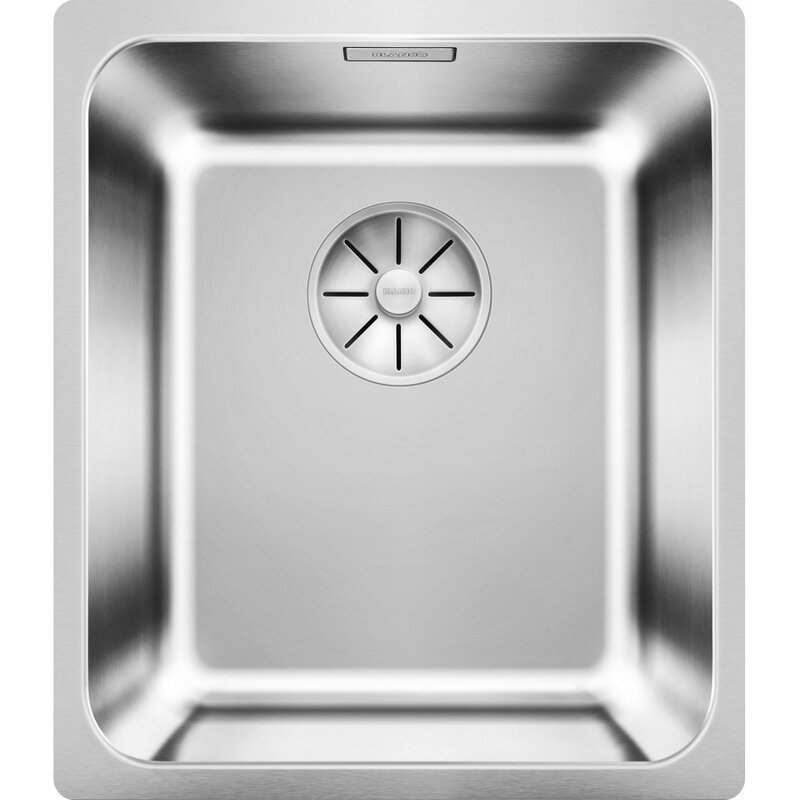 Zlewozmywak jednokomorowy BLANCO Solis 340-U 526115 Stal szczotkowana 44 x 38