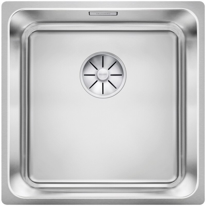 Zlewozmywak jednokomorowy BLANCO Solis 400-U 526117 Stal szczotkowana 44x44