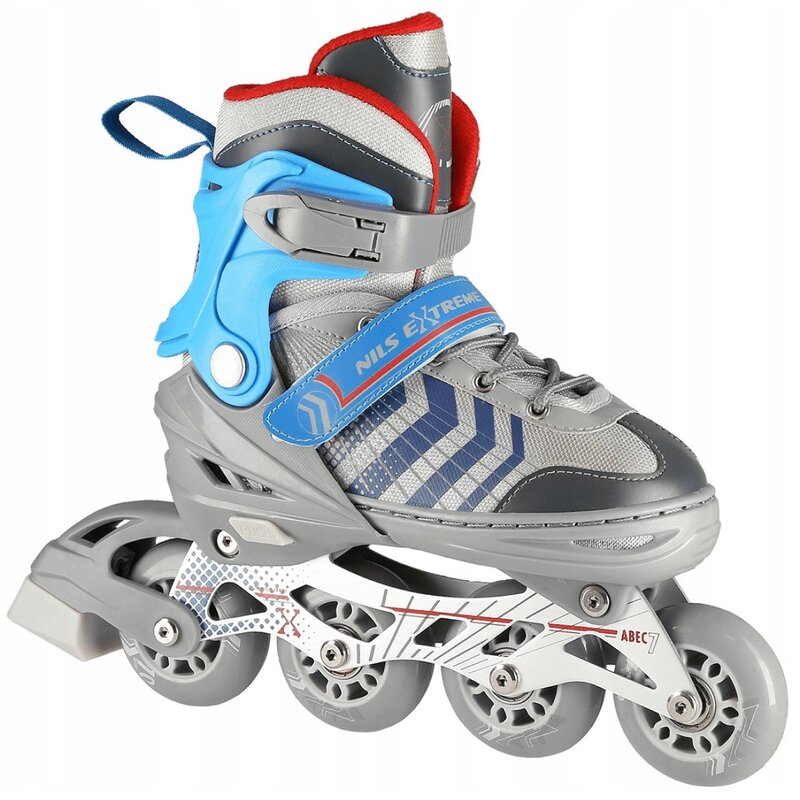 Łyżworolki NILS EXTREME NH18192 4w1 (rozmiar 29-33) Szaro-niebieski