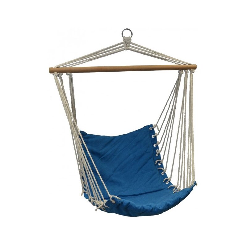 Fotel hamakowy podwieszany ROYOKAMP 100 x 50 cm Niebieski