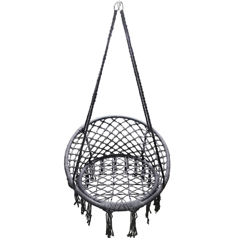 Fotel hamakowy podwieszany ROYOKAMP 80 x 60 cm Szary